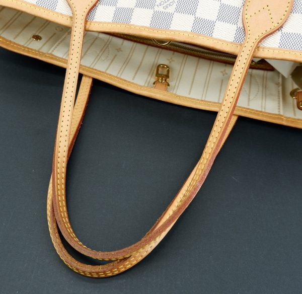 6 Louis Vuitton Neverfull PM Damier Azur Tote Bag Handbag