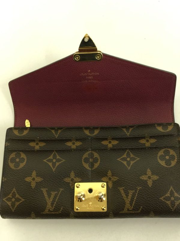 7 Louis Vuitton Portefeuil Pallas Noir Monogram Shoulder Bag Red