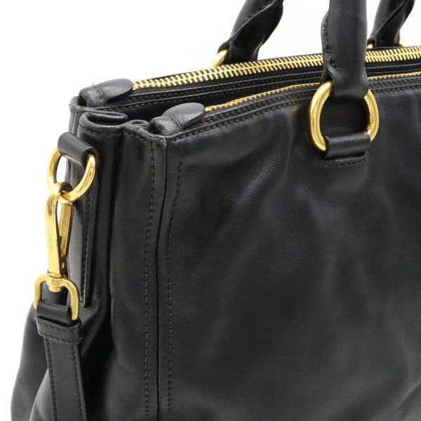 7 Prada Shoulder Bag Crossbody Leather Nero Black