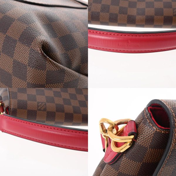 8 Louis Vuitton Damier Bobour MM Scarlet Damier Canvas 2way Bag A Rank