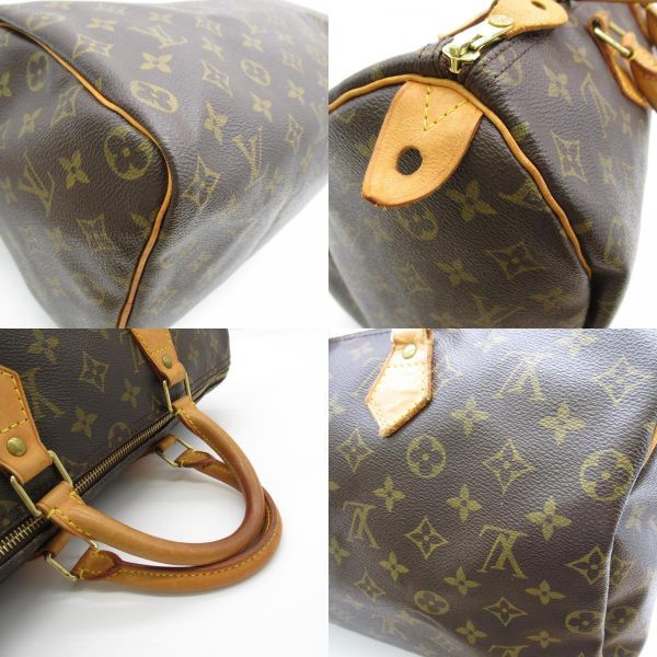 8 Louis Vuitton Speedy 35 Handbag PVC Coated Canvas Monogram