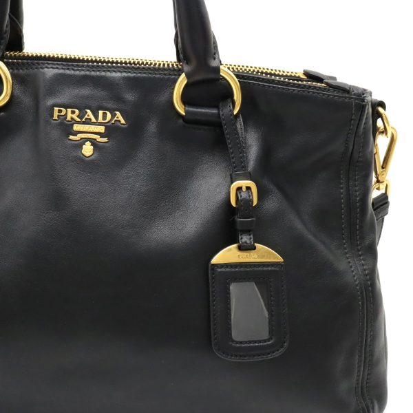 8 Prada Shoulder Bag Crossbody Leather Nero Black