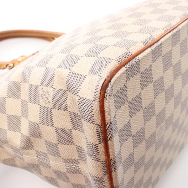 844100 7 Louis Vuitton Saleya MM Damier Azur Tote Bag Leather White