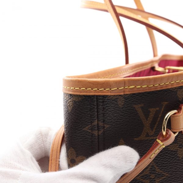 844361 6 Louis Vuitton Neverfull PM Monogram Pivoine Tote Bag Leather Brown