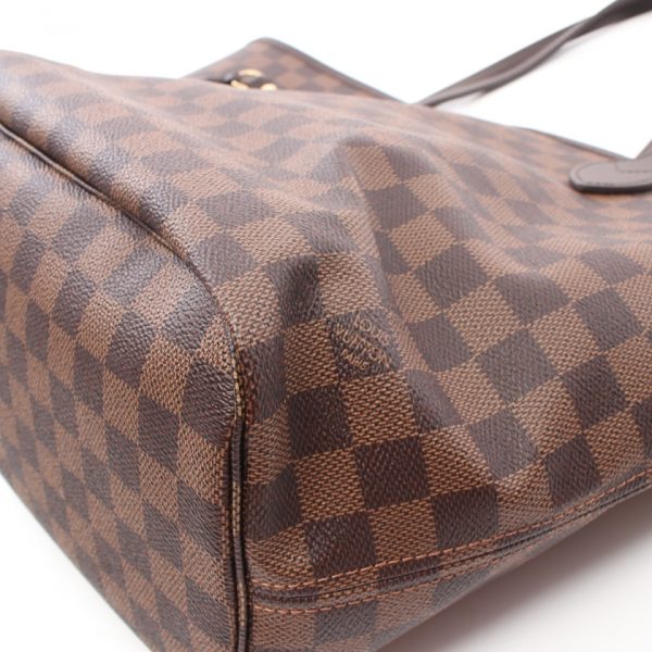 844462 4 Louis Vuitton Neverfull MM Damier Ebene Tote Bag Leather