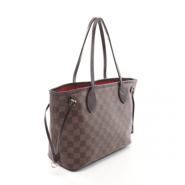 845434 1 Louis Vuitton Neverfull PM Damier Ebene Tote Bag PVC Leather