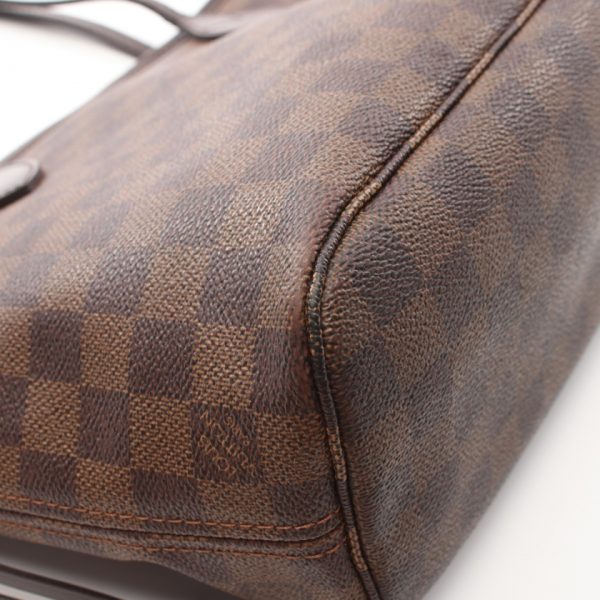 845434 4 Louis Vuitton Neverfull PM Damier Ebene Tote Bag PVC Leather