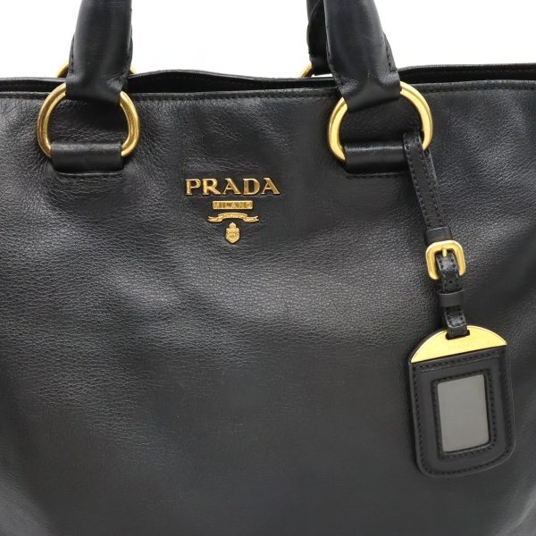 9 Prada Soft Calf Tote Bag Handbag 2way Shoulder Bag