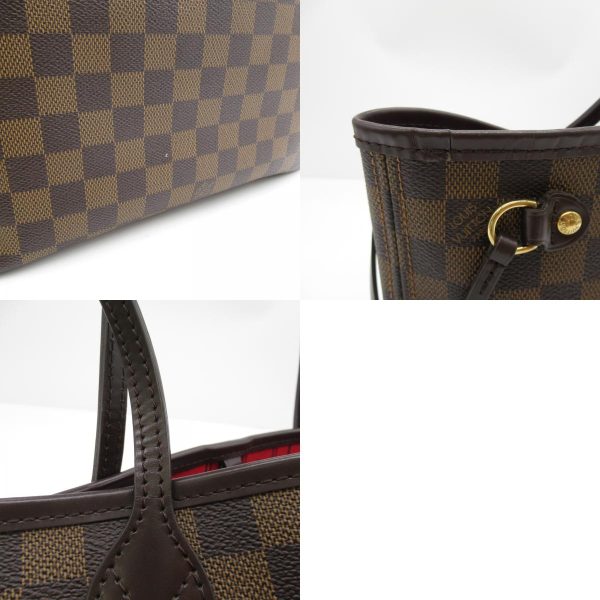 9 Louis Vuitton Neverfull Tote Bag PVC Coated Canvas Damier