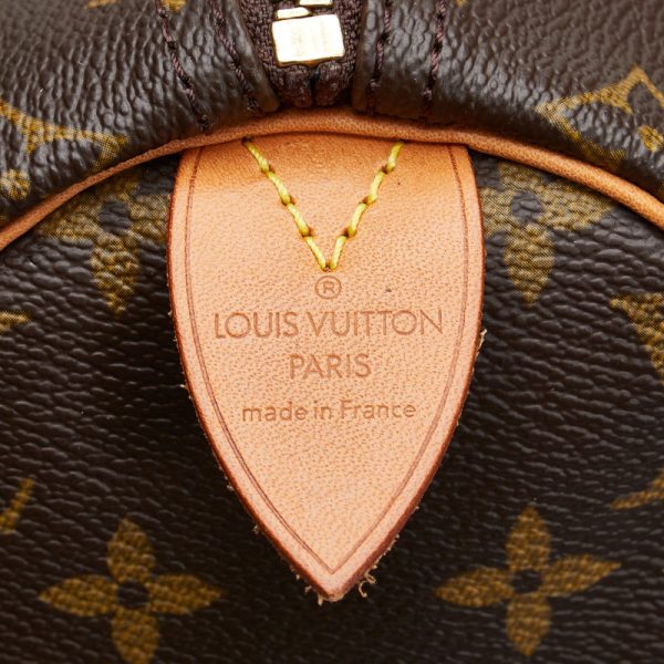 9 Louis Vuitton Monogram Speedy 40 Shoulder Bag Brown