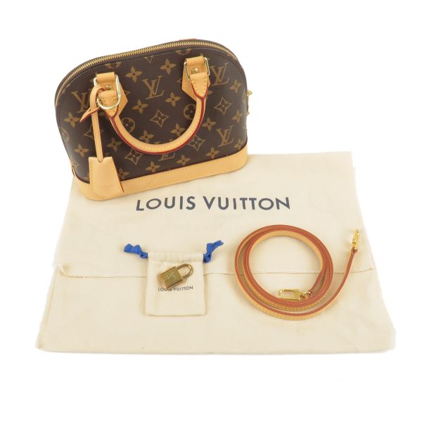 9 Louis Vuitton Monogram Alma BB 2WAY Bag Handbag Shoulder Bag