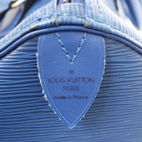 9 Louis Vuitton Epi Speedy 30 Mini Bag Handbag Blue Epi