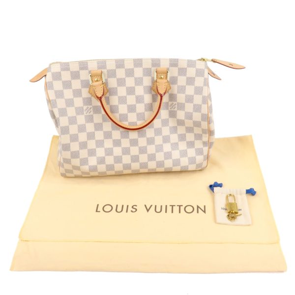 9 Louis Vuitton Damier Azur Speedy 30 HandBag