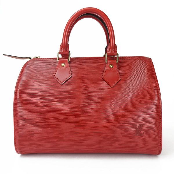 b a19301 3 Louis Vuitton Handbag Speedy 25 Castilian Red Epi Leather