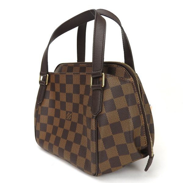 b a20012 2 Louis Vuitton Hand Bag Belem PM Damier Ebene Gold Metal