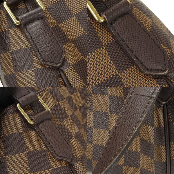 b a20012 6 Louis Vuitton Hand Bag Belem PM Damier Ebene Gold Metal