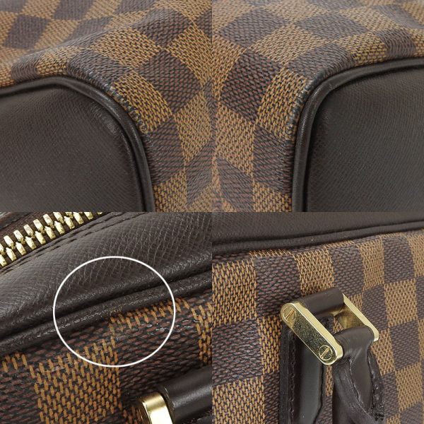 b a20014 6 Louis Vuitton Handbag Damier Brera Ebene Gold Metal Fittings Leather