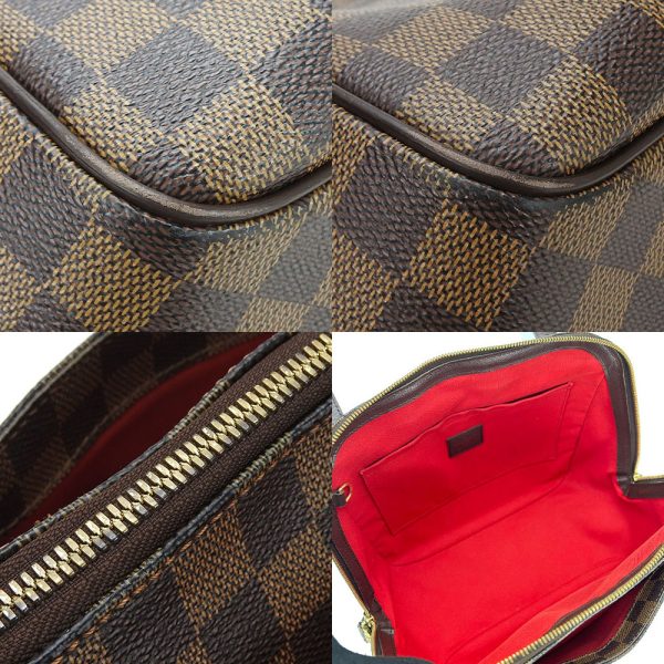 b a21546 8 Louis Vuitton Shoulder Bag Belem MM Damier Ebene Gold Metal