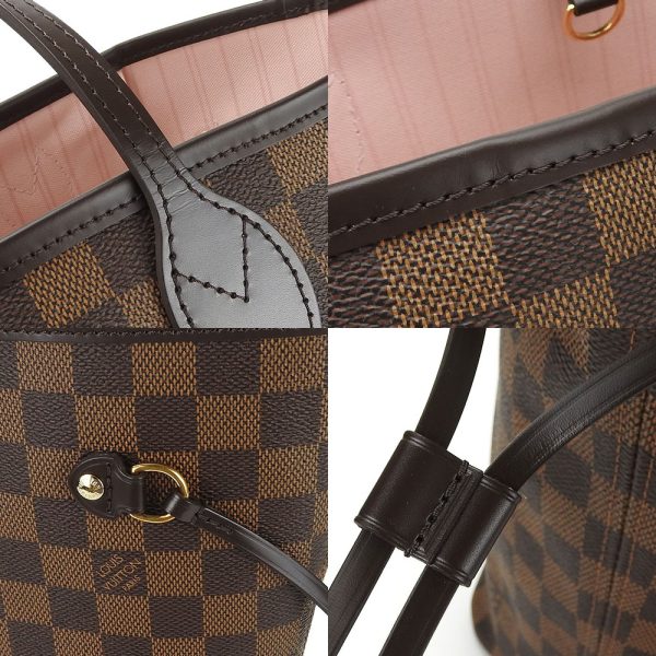 b a22437 6 Louis Vuitton Tote Bag Neverfull MM Damier Ebene Rose Ballerine