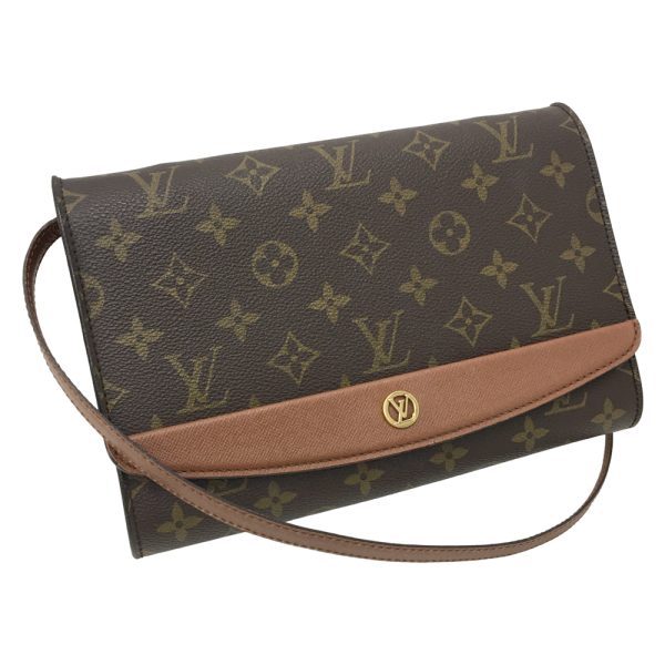 i 23 258 1 Louis Vuitton Bordeaux 2Way Shoulder Clutch Bag Monogram