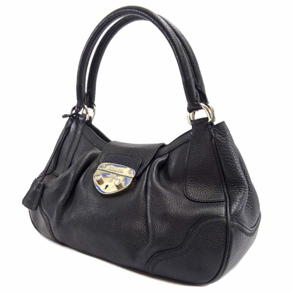 vv 10809 2 1 Prada Shoulder Bag Black Leather