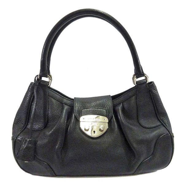 vv 10809 2 20 Prada Shoulder Bag Black Leather