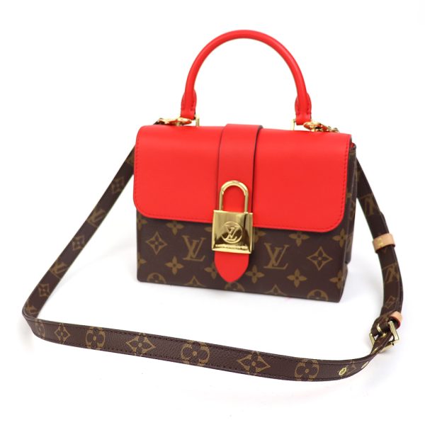 0001273 10 Louis Vuitton Locky BB Monogram Coquelicot Shoulder Bag Leather Red