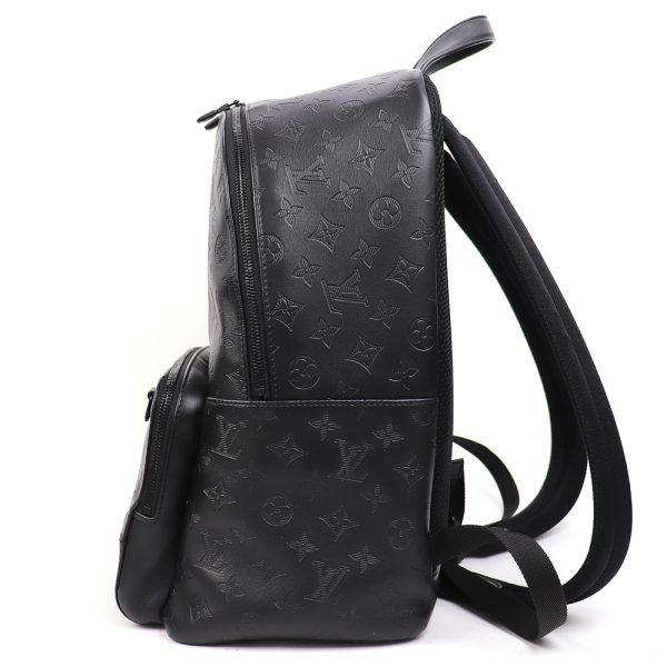 0001325 5 Louis Vuitton Racer Backpack Monogram Shadow Rucksack Daybag Black