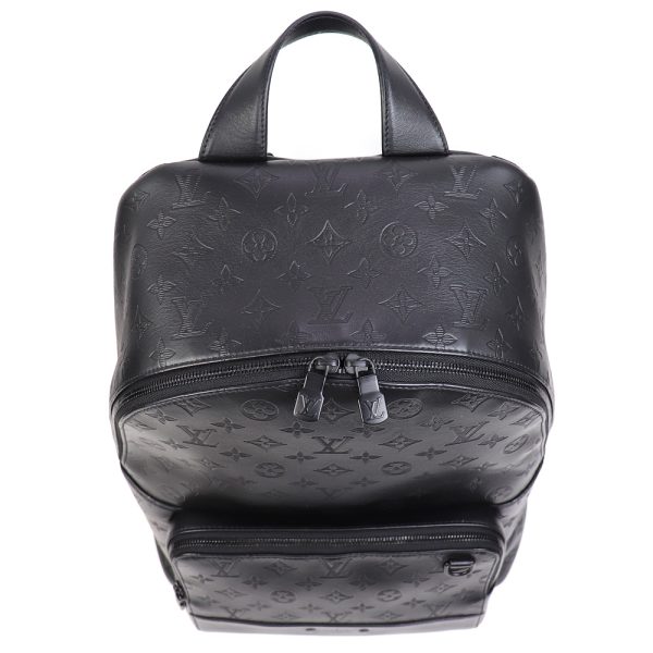 0001325 6 Louis Vuitton Racer Backpack Monogram Shadow Rucksack Daybag Black