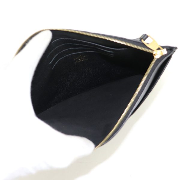 0009326 11 Louis Vuitton Pochette Melanie MM Monogram Implant Noir Clutch Bag