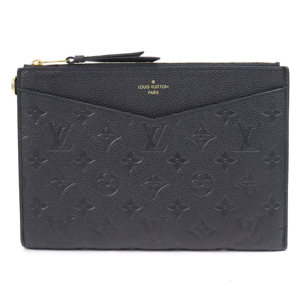 0009326 2 Louis Vuitton Pochette Melanie MM Monogram Implant Noir Clutch Bag