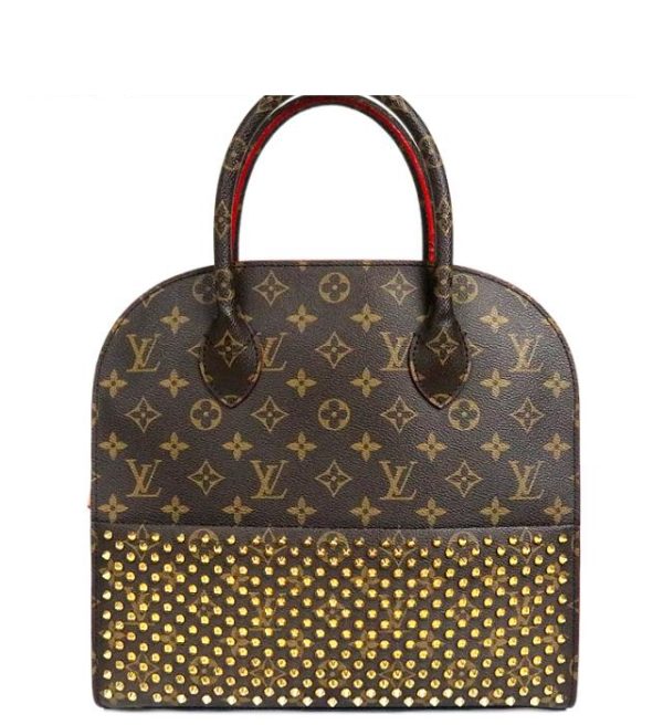 011868 00 1 Louis Vuitton Louboutin Collaboration Iconoclast Handbag Monogram Studs Harako