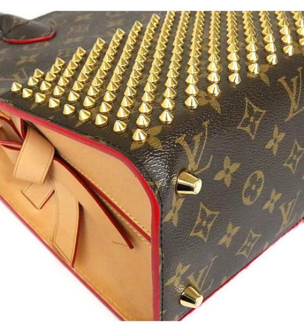 011868 02 Louis Vuitton Louboutin Collaboration Iconoclast Handbag Monogram Studs Harako