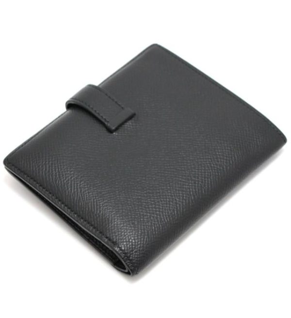 012223 06 Hermes Bearn Compact Epson Black Wallet Z Engraved