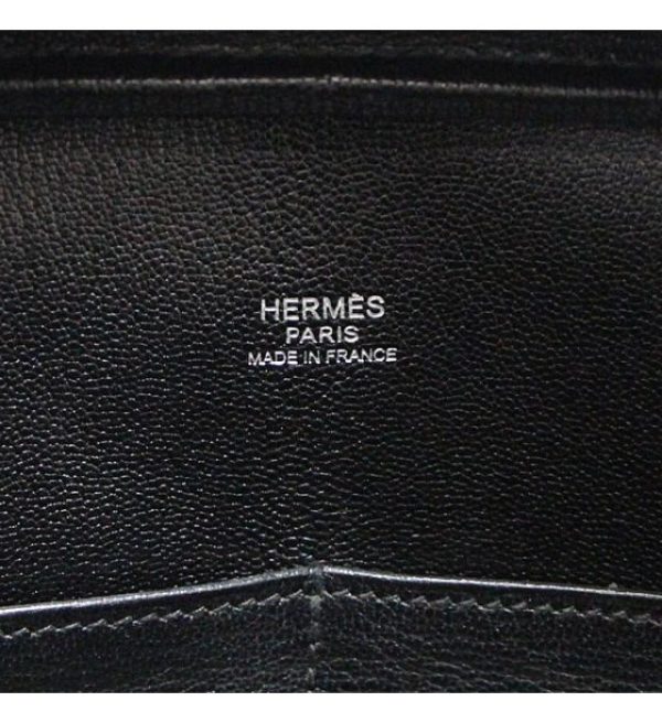 012572 03 Hermes Plume 32 Handbag Vaux Epsom Black □J Stamp