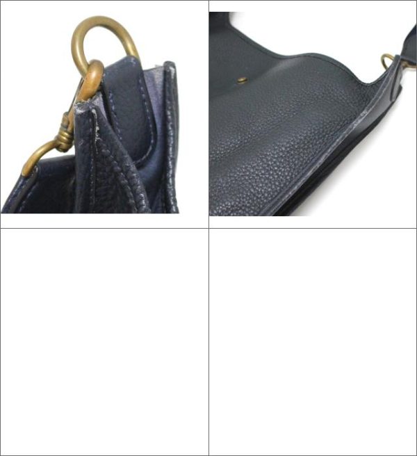 058419 08 Hermes Evelyn GM Shoulder Bag Taurillon Clemence Navy