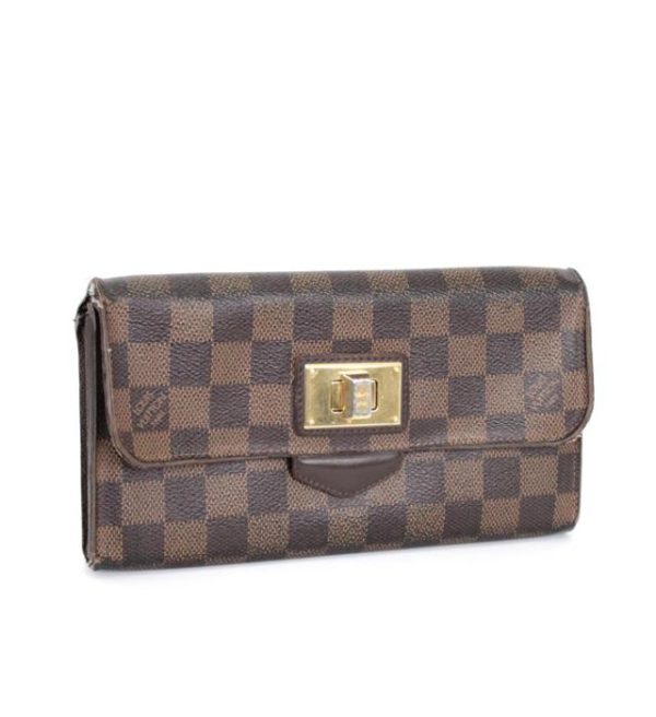 059799 00 1 Louis Vuitton Portefeuille Roseberry Long Wallet Damier Ebene