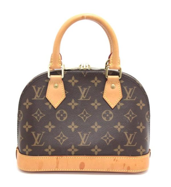 059922 02 Louis Vuitton Alma BB 2way Handbag Diagonal Monogram Brown