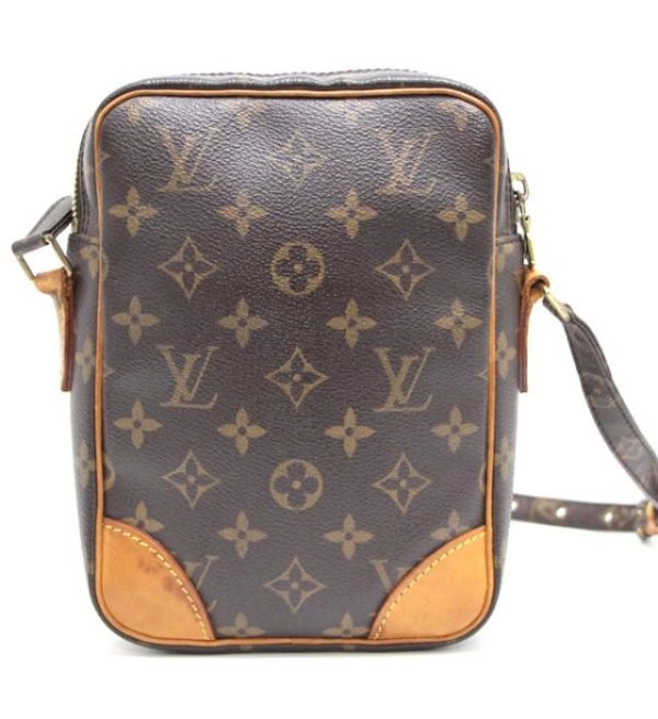 060707 02 Louis Vuitton Danube Diagonal Shoulder Bag Monogram Brown