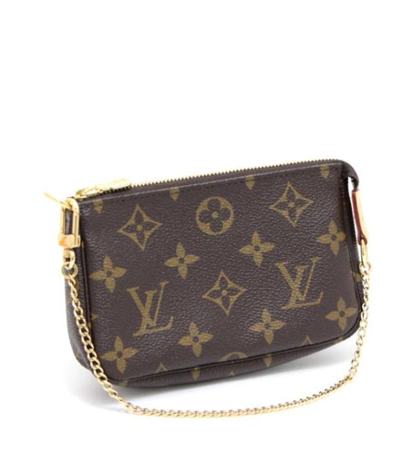 060798 00 1 Louis Vuitton Mini Pochette Accessory Pouch Monogram Brown