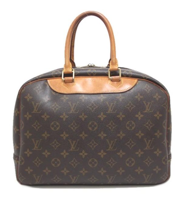 060821 02 Louis Vuitton Deauville Handbag Bowling Vanity Monogram Brown