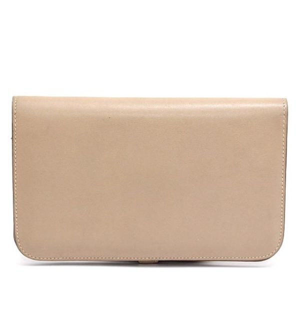 061048 01 Hermes Dogon GM Wallet Argile Vaud Swift □B Stamp