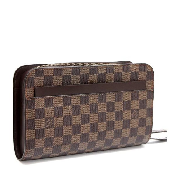 061333 00 1 Louis Vuitton Damier Saint Louis Clutch Bag Brown