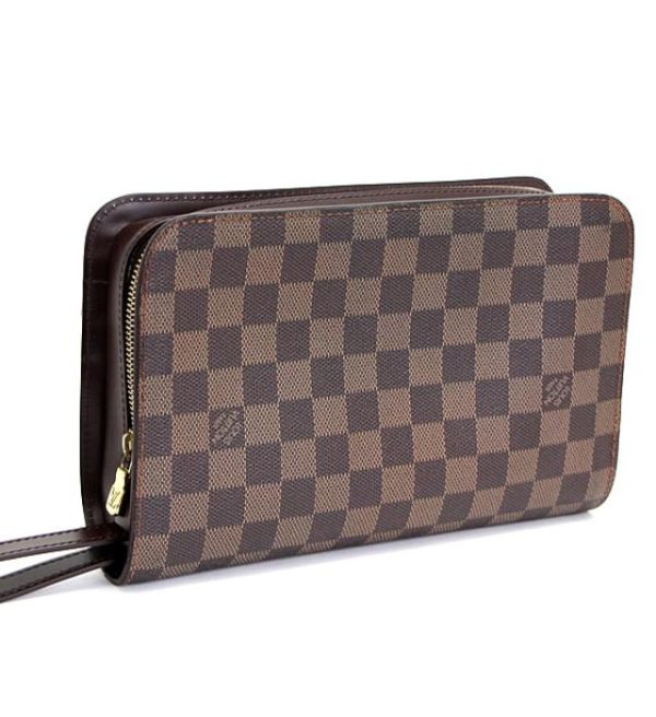 061333 01 Louis Vuitton Damier Saint Louis Clutch Bag Brown