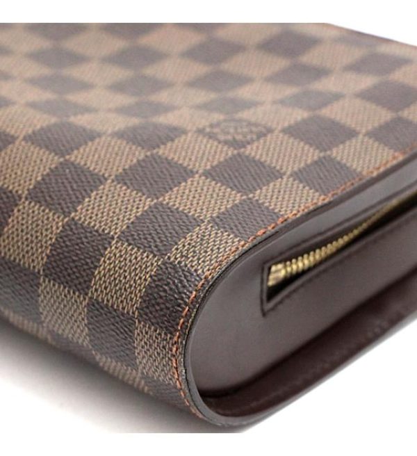 061333 05 Louis Vuitton Damier Saint Louis Clutch Bag Brown