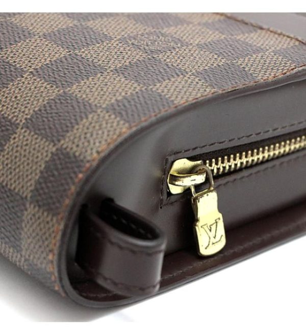 061333 06 Louis Vuitton Damier Saint Louis Clutch Bag Brown