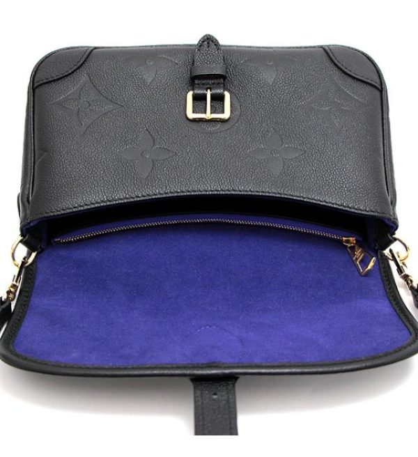 061444 02 Louis Vuitton Diane 2way Shoulder Bag Monogram Implant Black