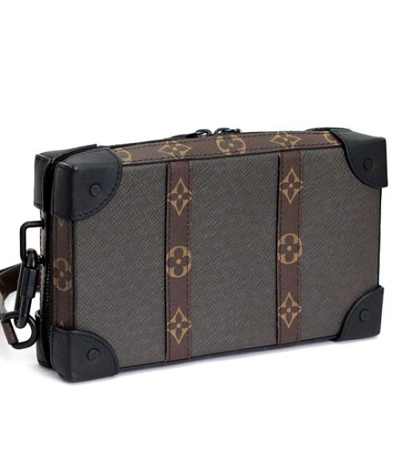 061447 01 Louis Vuitton Soft Trunk Shoulder Bag Wallet Taiga Monogram