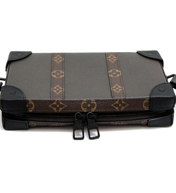 061447 02 Louis Vuitton Soft Trunk Shoulder Bag Wallet Taiga Monogram