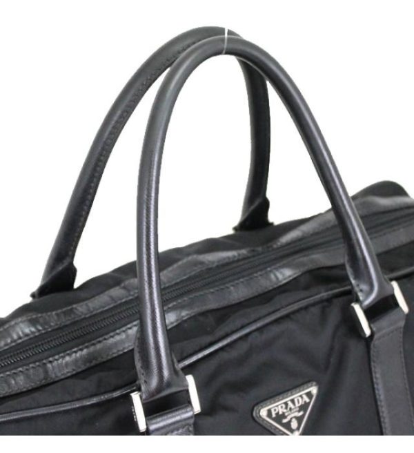 061509 02 Prada Business Bag Briefcase Nylon Black